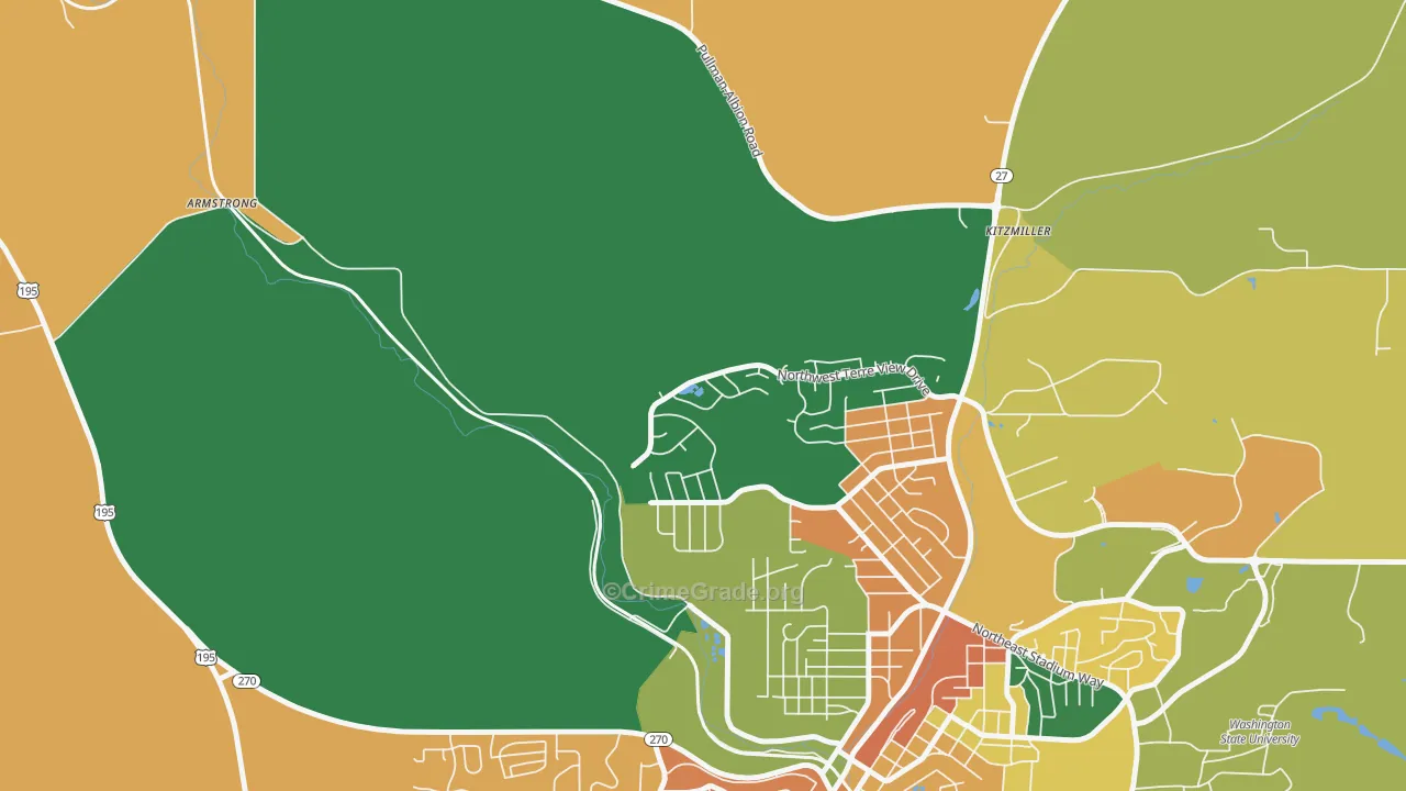 Johnson, WA Map of Burglary Rates