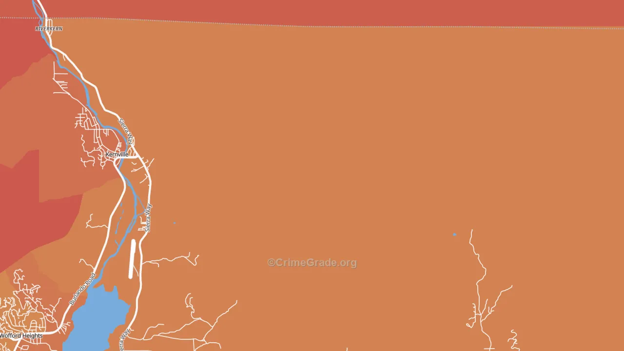 Johnsondale, CA Map of Burglary Rates