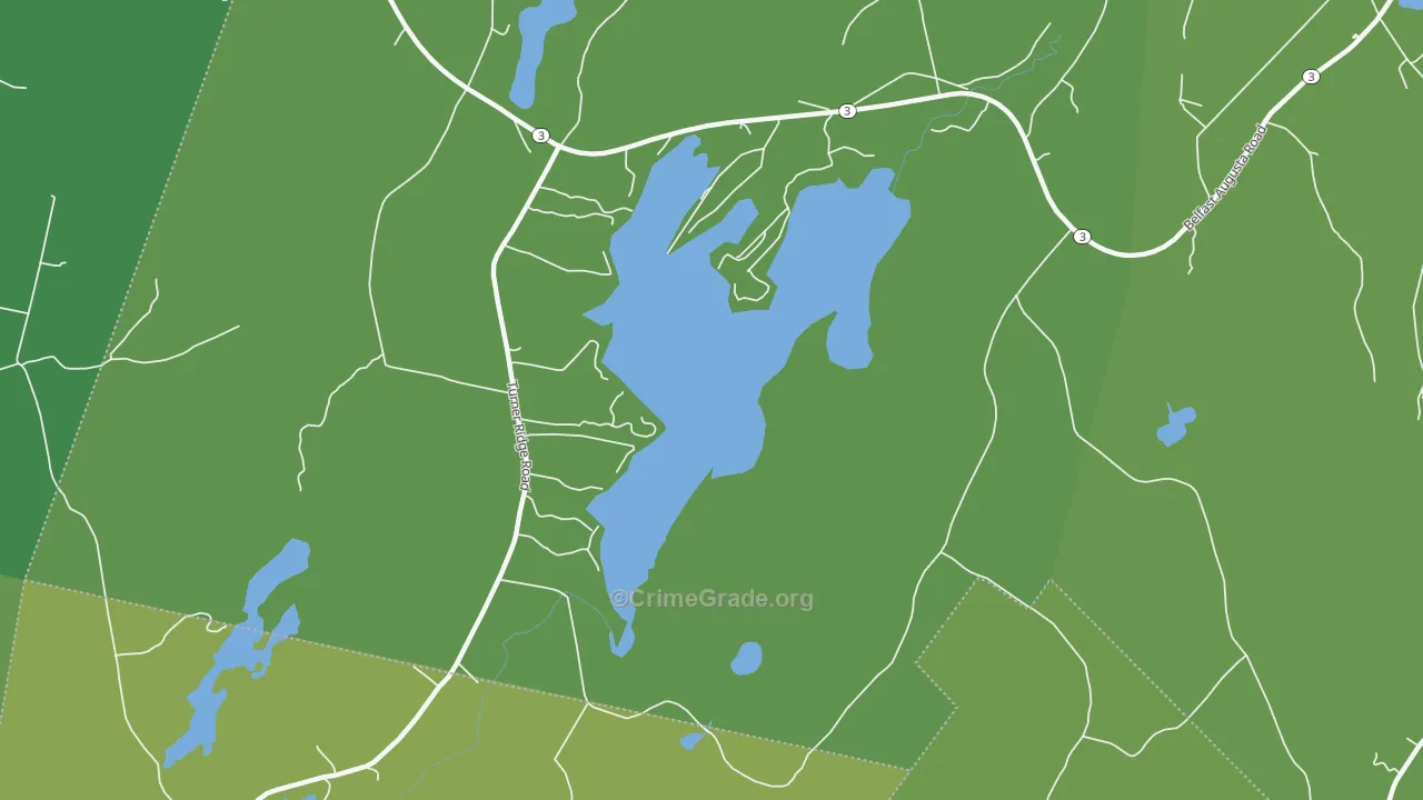 Jones Corner, ME Map of Burglary Rates