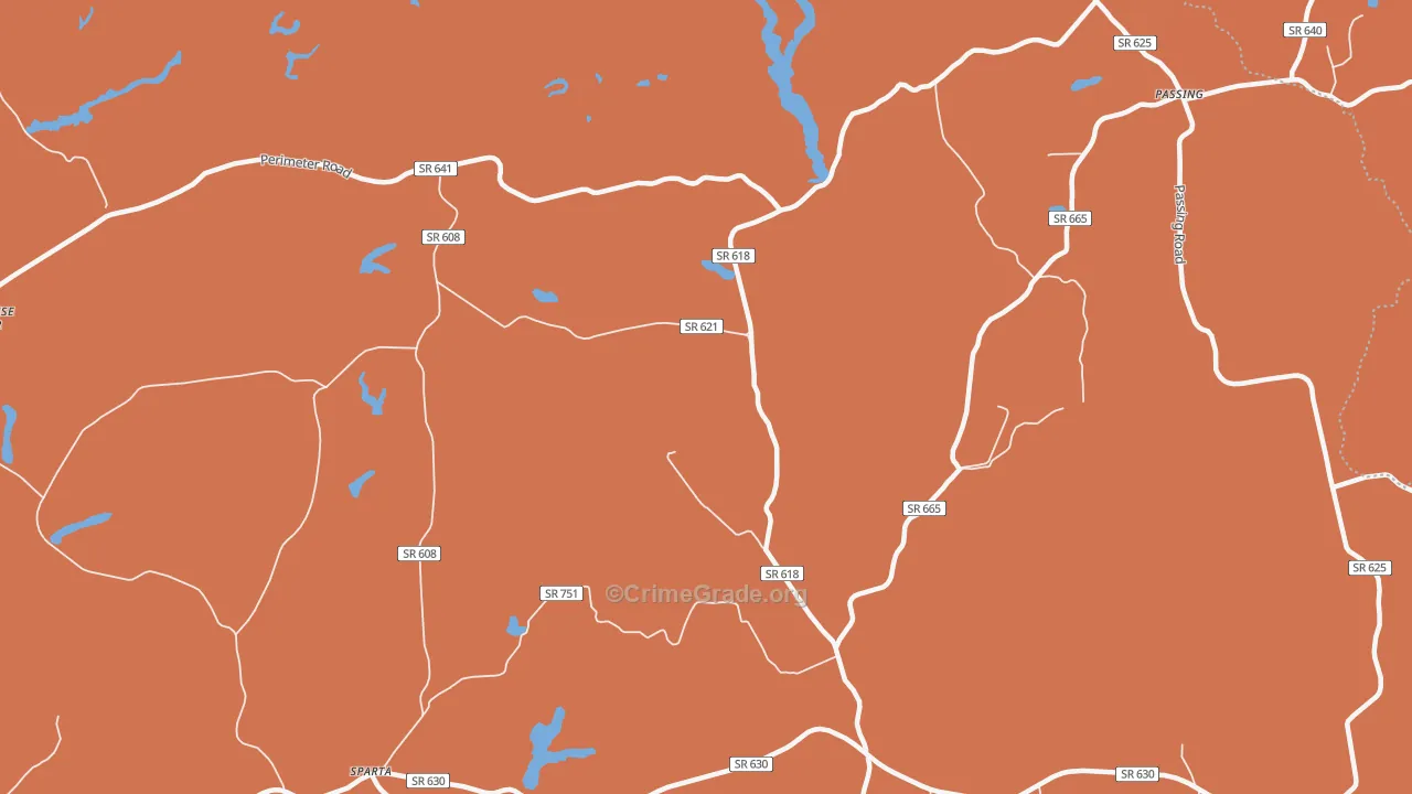 Jones Corner, VA Map of Burglary Rates