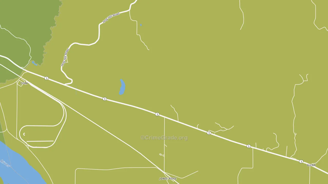 Jones Ridge, IL Map of Burglary Rates