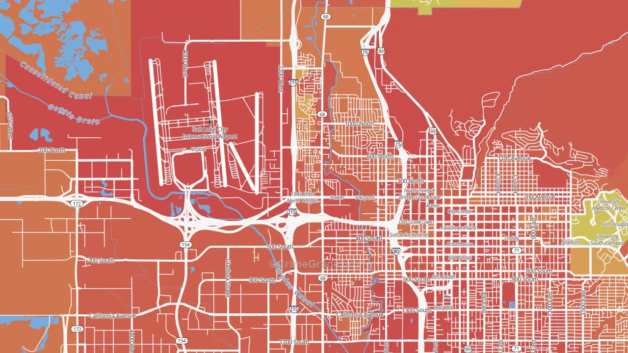 Jordan Meadows, Salt Lake City, UT Map of Burglary Rates