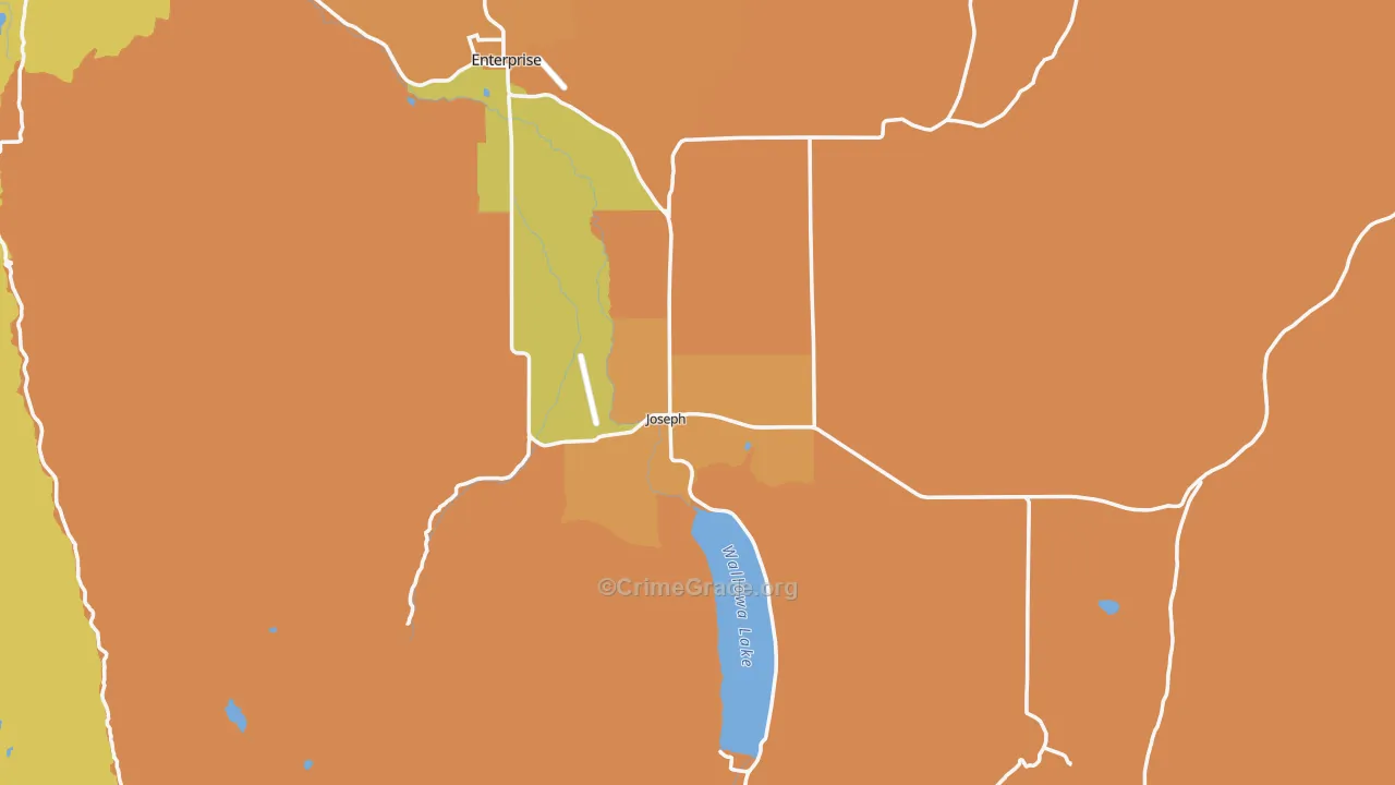 Joseph, OR Map of Burglary Rates