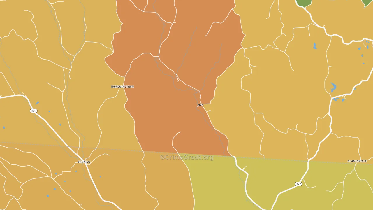 Joy, OH Map of Burglary Rates