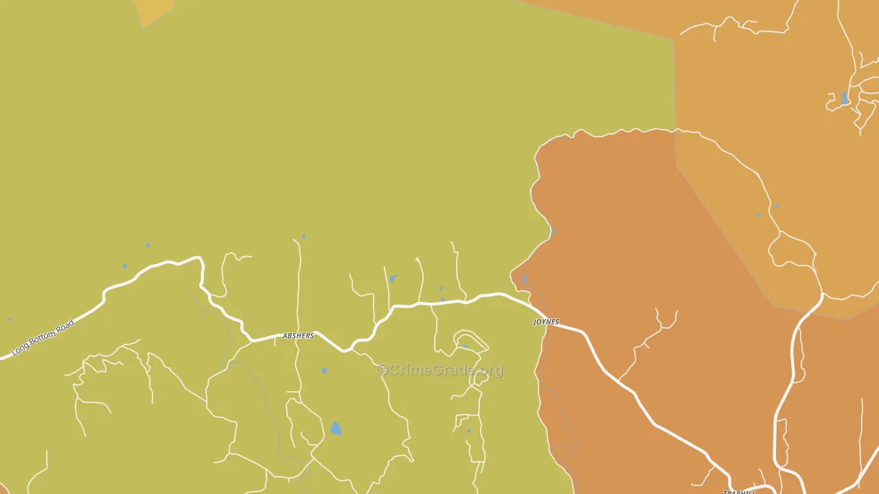 Joynes, NC Map of Burglary Rates