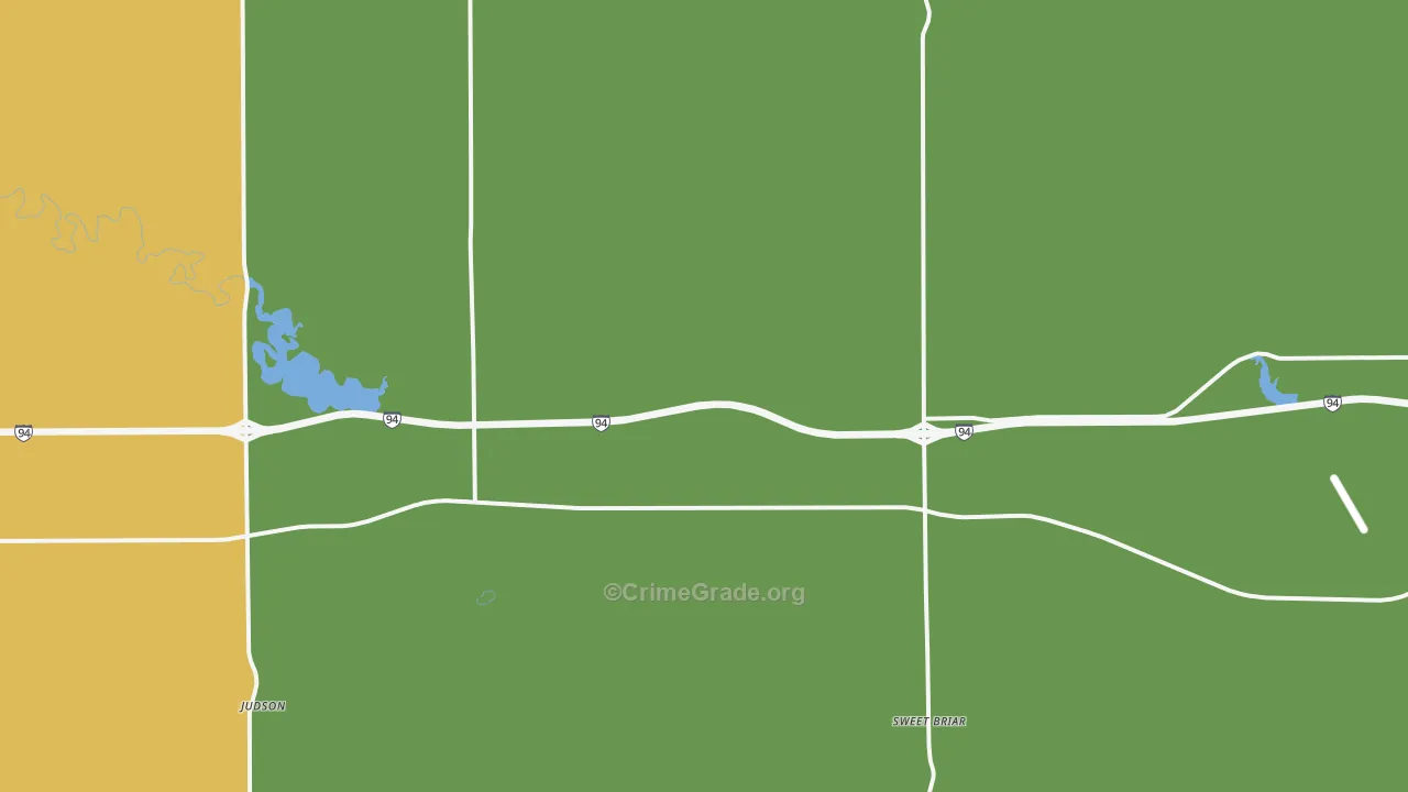 Judson, ND Map of Burglary Rates