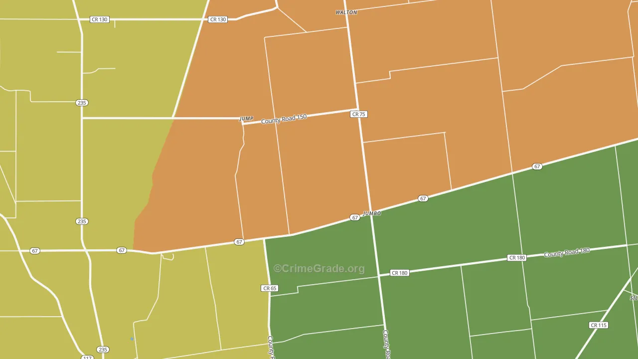 Jump, OH Map of Burglary Rates