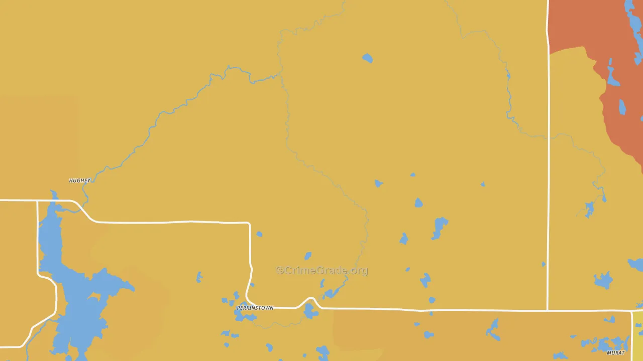 Jump River, WI Map of Burglary Rates