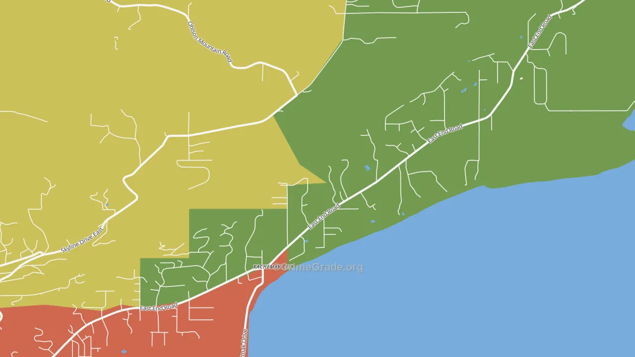 Kachemak, AK Map of Burglary Rates
