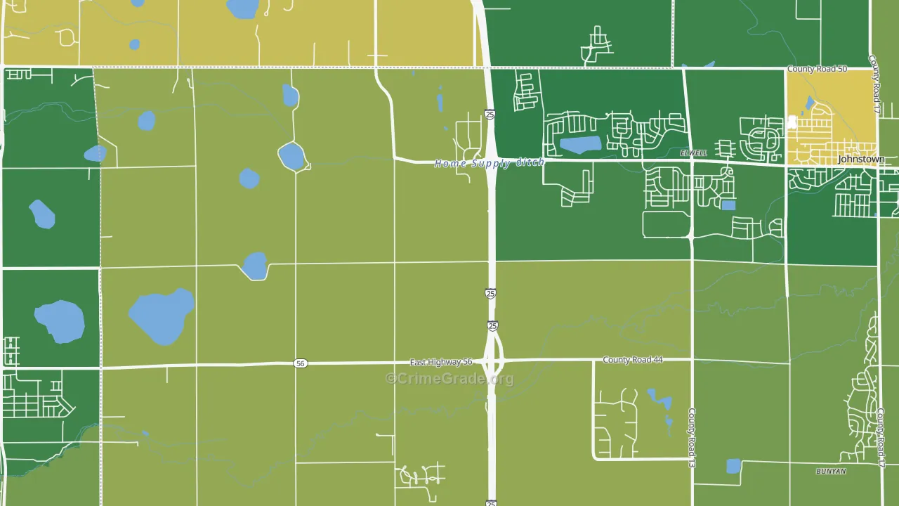 Kahler, CO Map of Burglary Rates