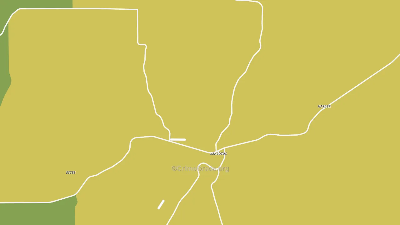Kahlotus, WA Map of Burglary Rates