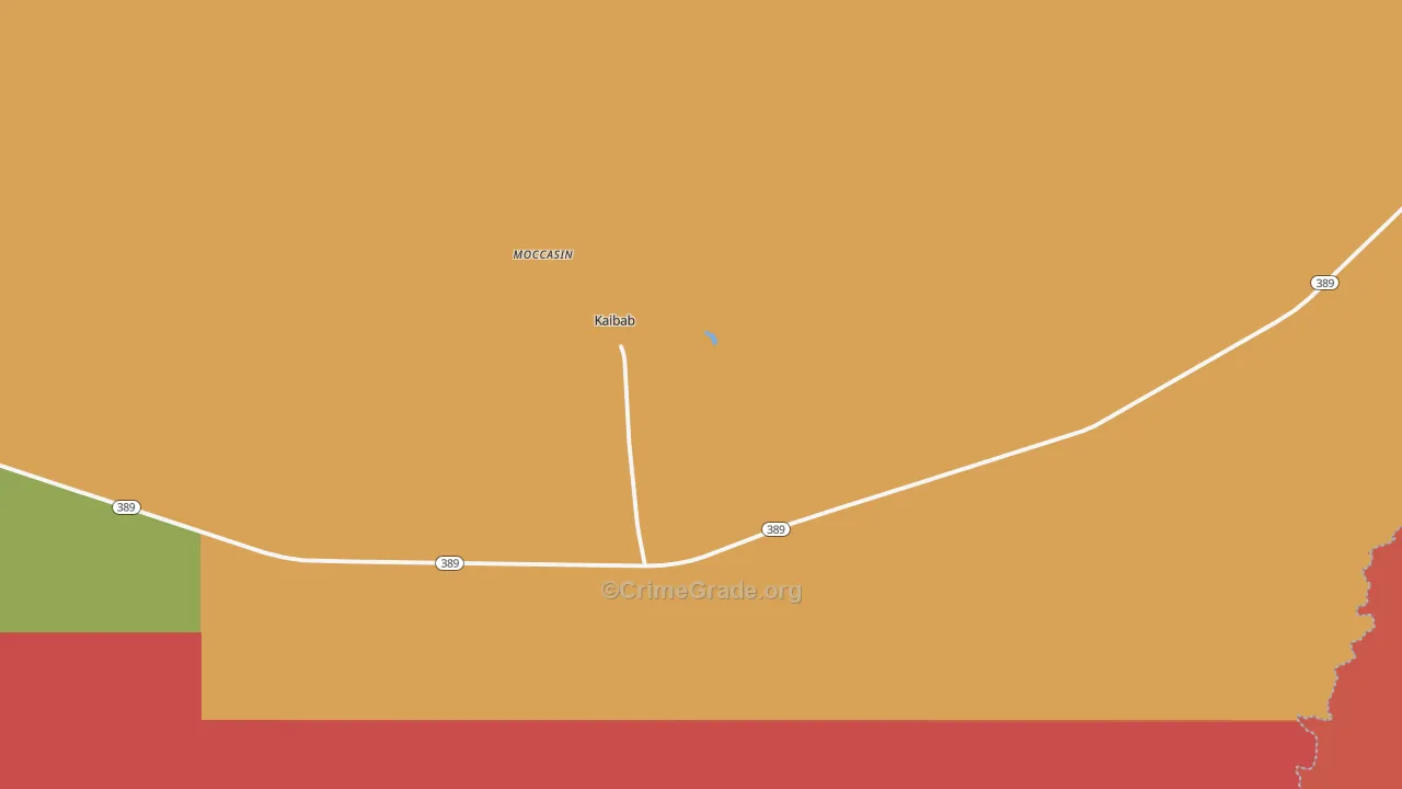 Kaibab, AZ Map of Burglary Rates
