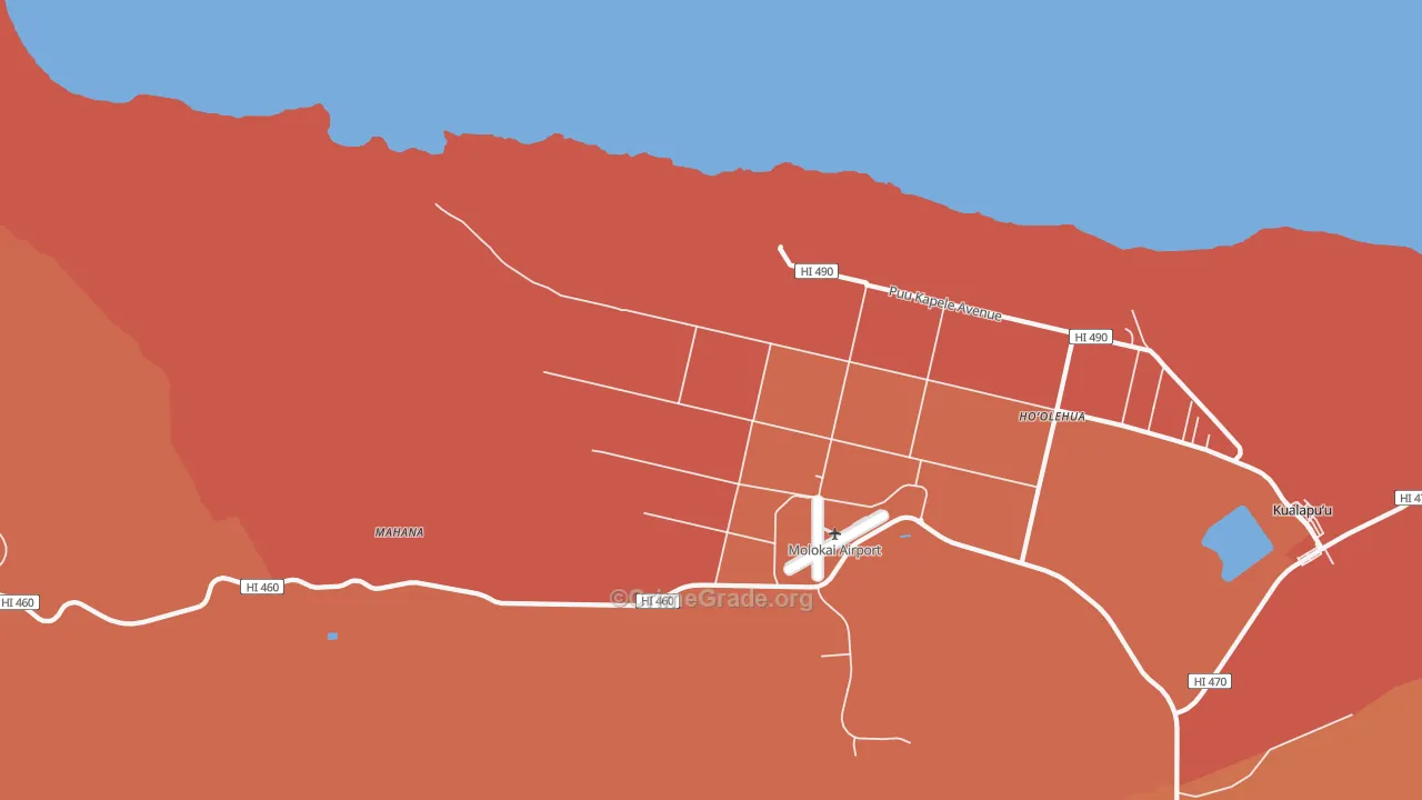 Kalae, HI Map of Burglary Rates