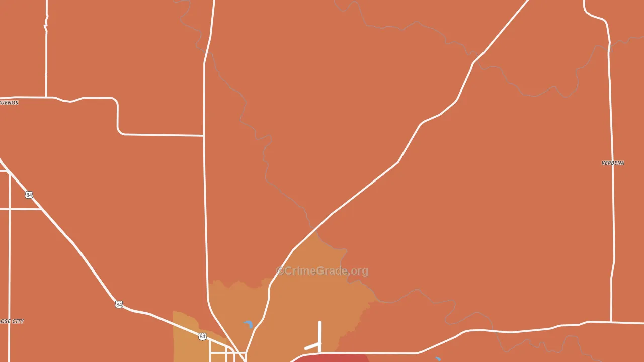 Kalgary, TX Map of Burglary Rates