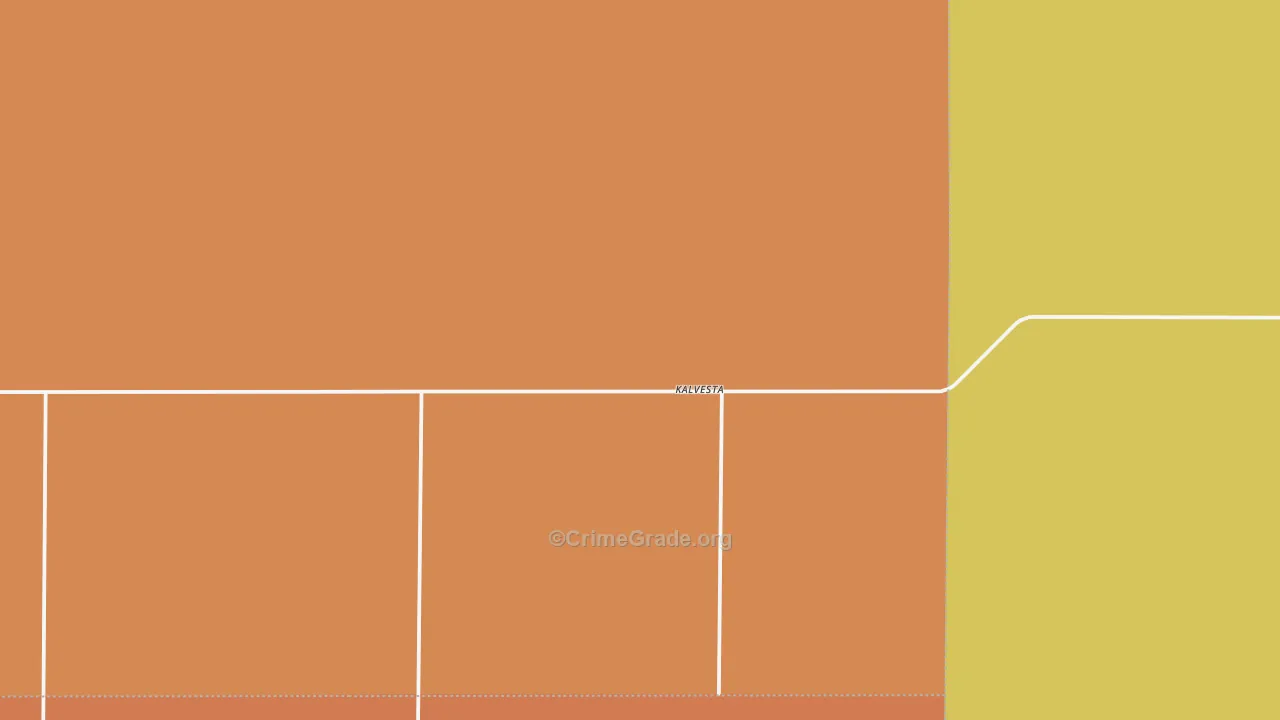 Kalvesta, KS Map of Burglary Rates