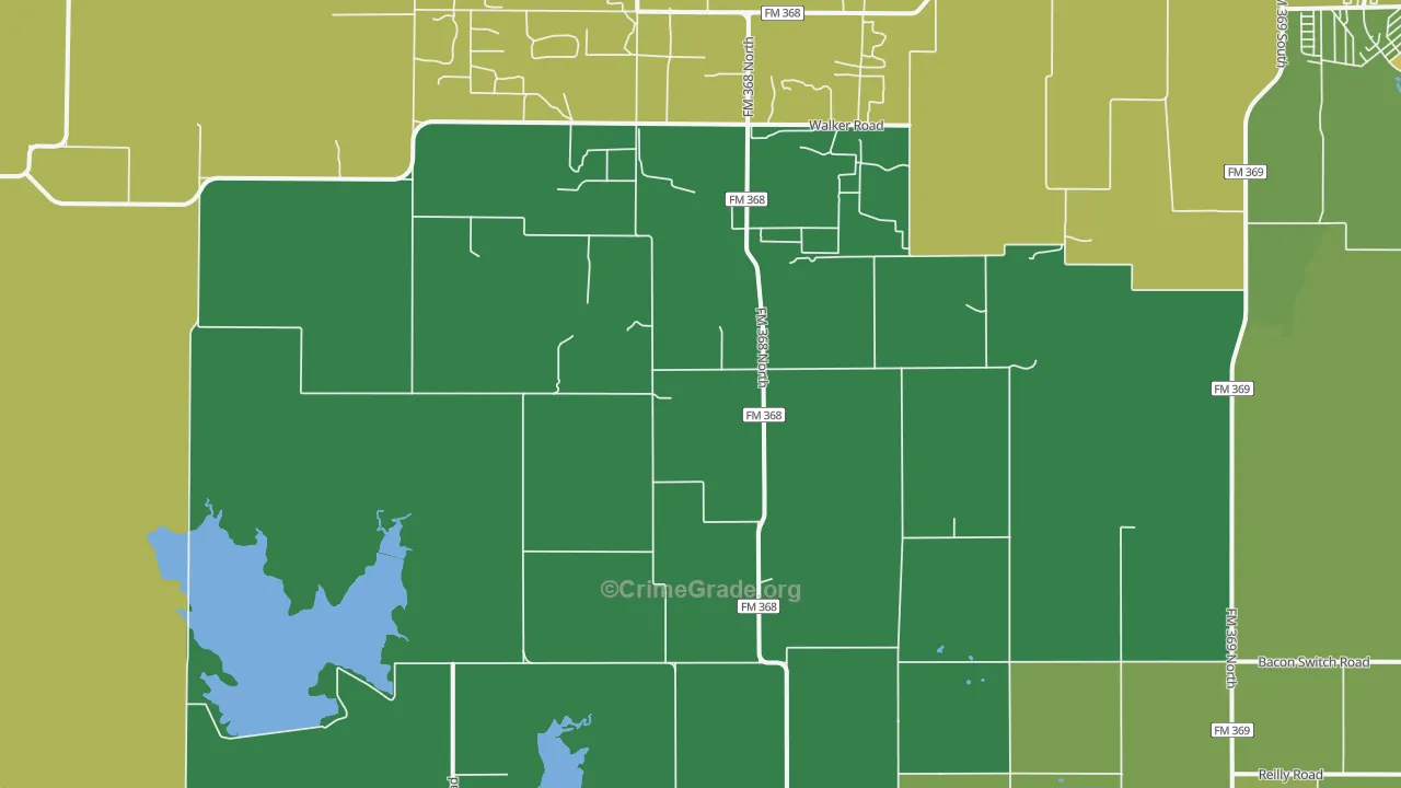 Kamay, TX Map of Burglary Rates