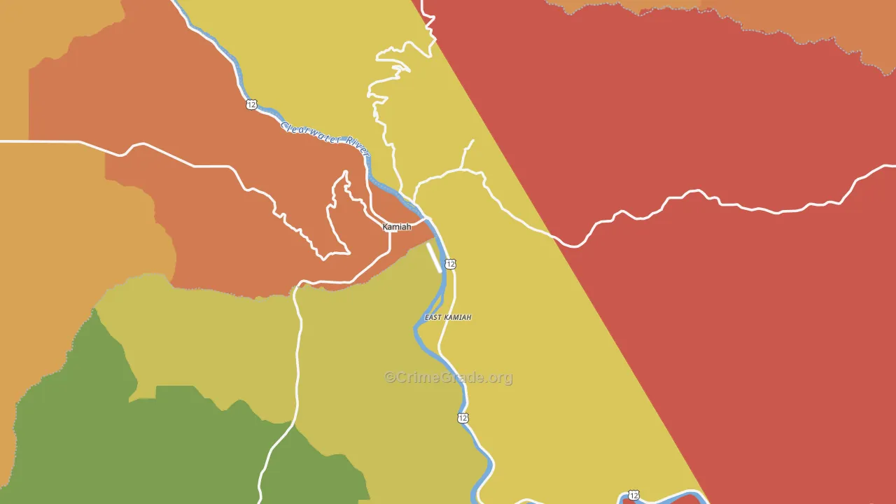 Kamiah, ID Map of Burglary Rates