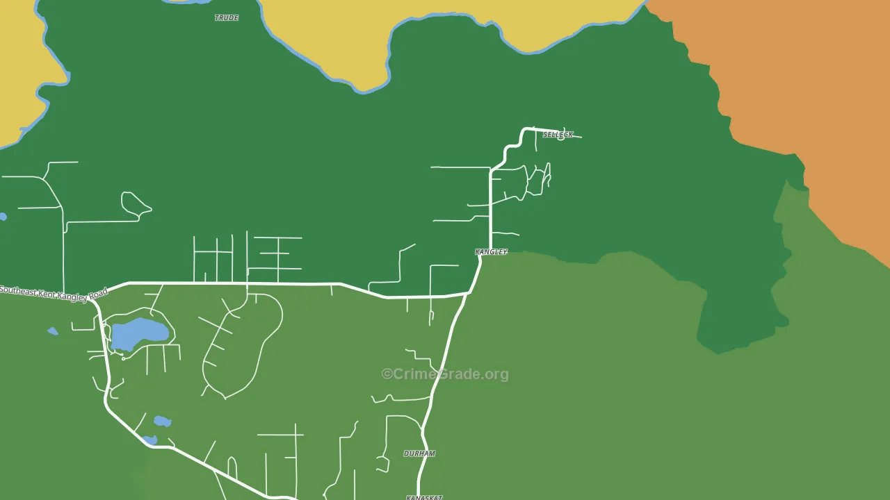 Kangley, WA Map of Burglary Rates