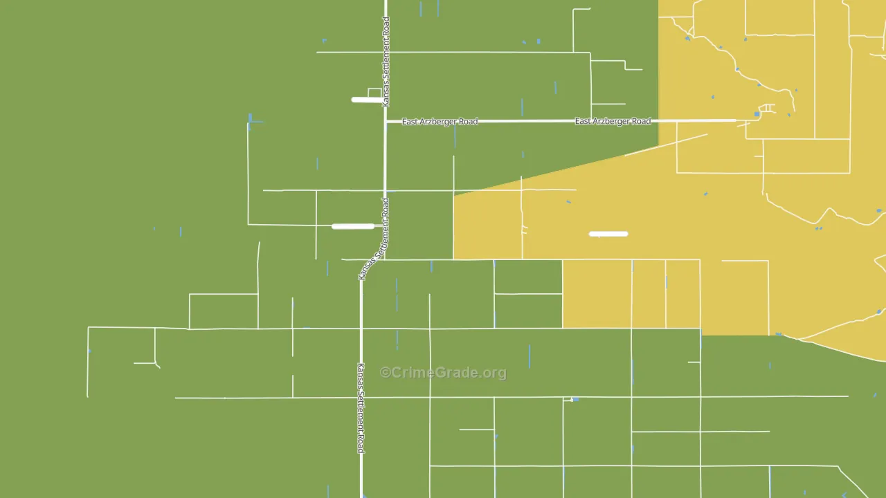 Kansas Settlement, AZ Map of Burglary Rates