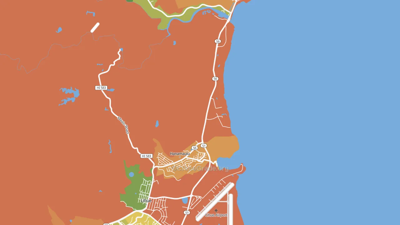 Kapaia, HI Map of Burglary Rates