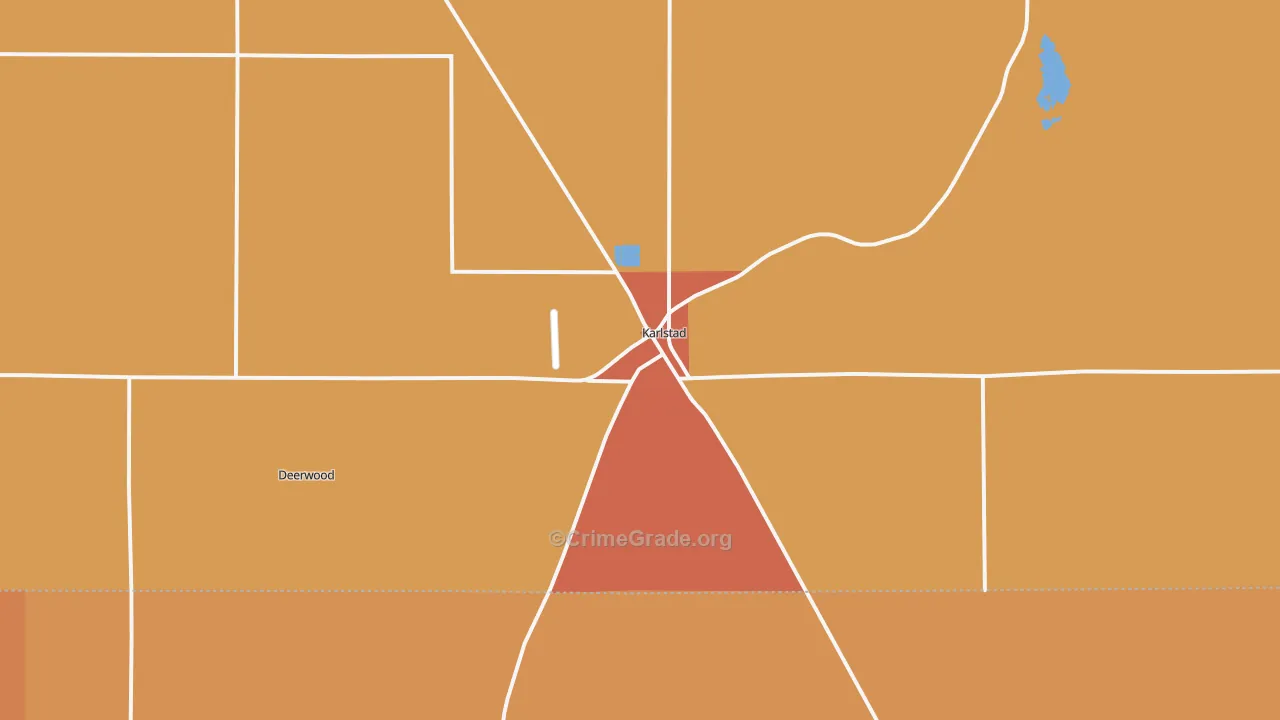 Karlstad, MN Map of Burglary Rates