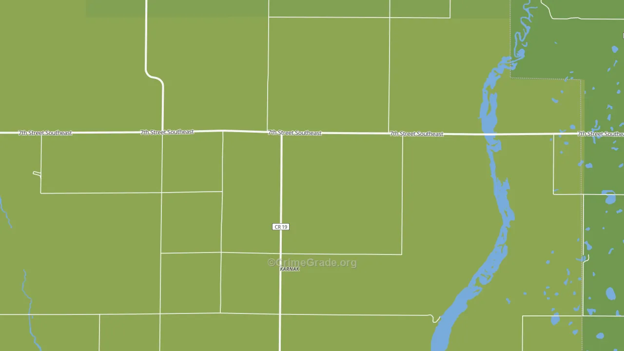 Karnak, ND Map of Burglary Rates