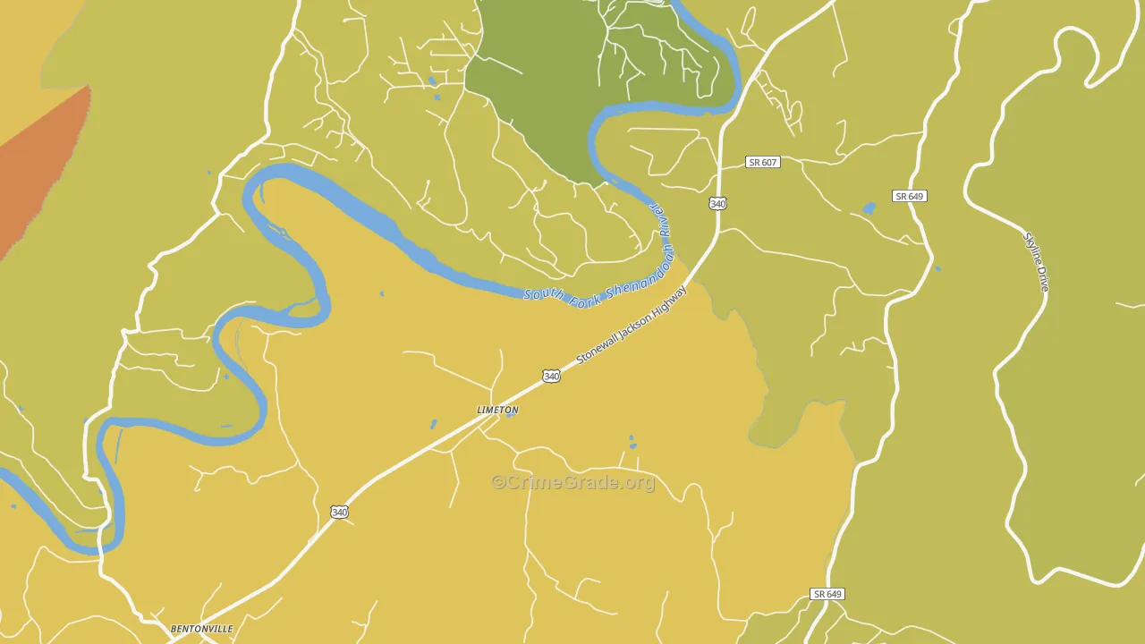 Karo, VA Map of Burglary Rates