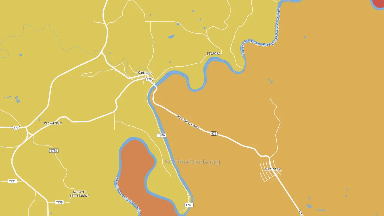 Karthaus, PA Map of Burglary Rates