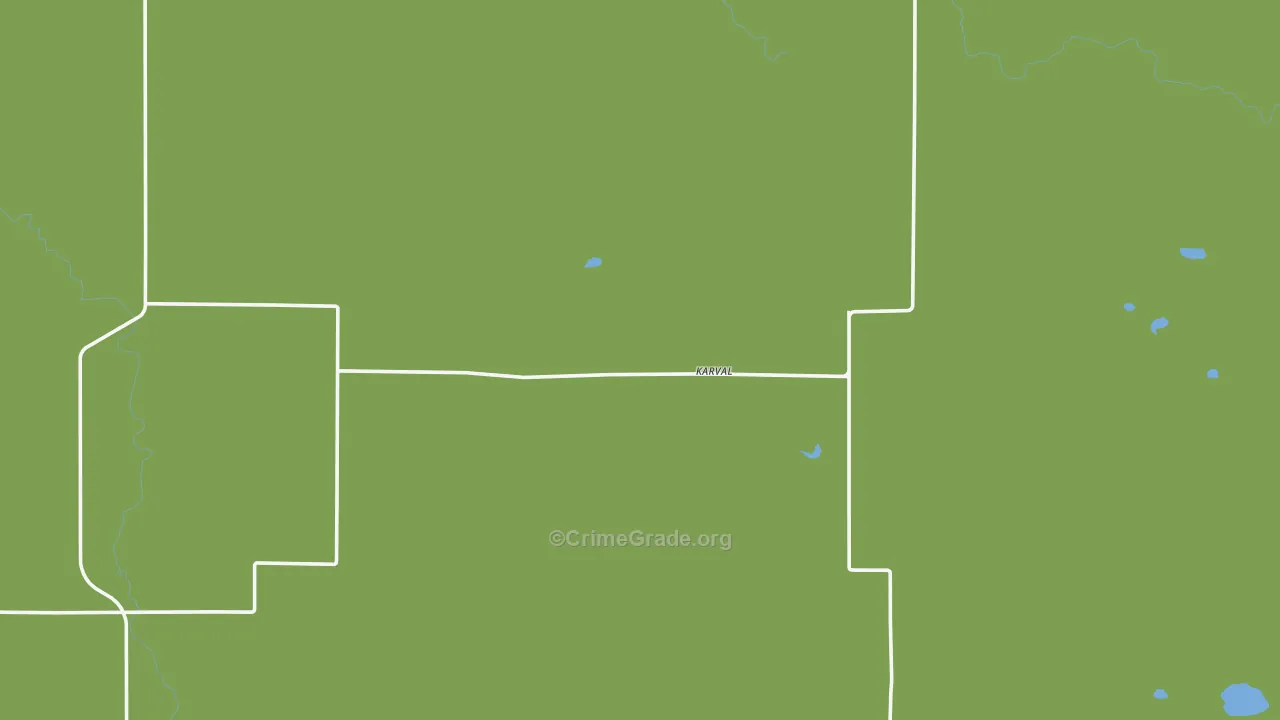 Karval, CO Map of Burglary Rates