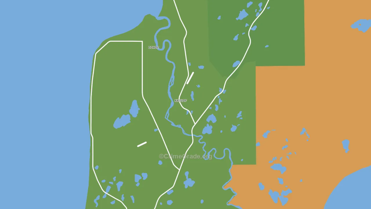 Kasilof, AK Map of Burglary Rates