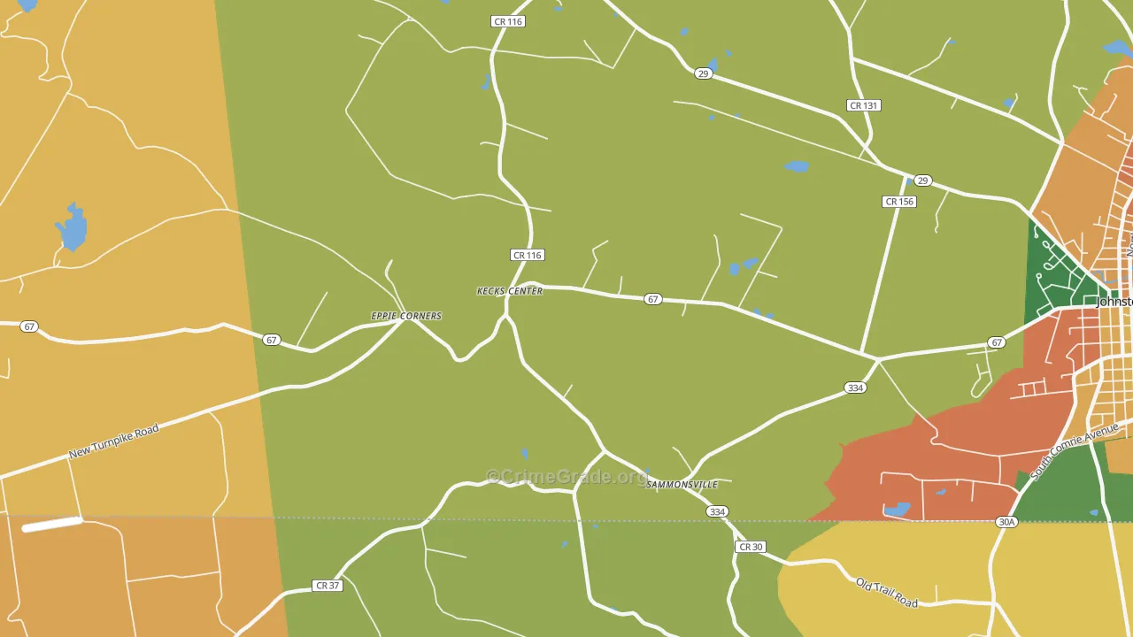 Kecks Center, NY Map of Burglary Rates