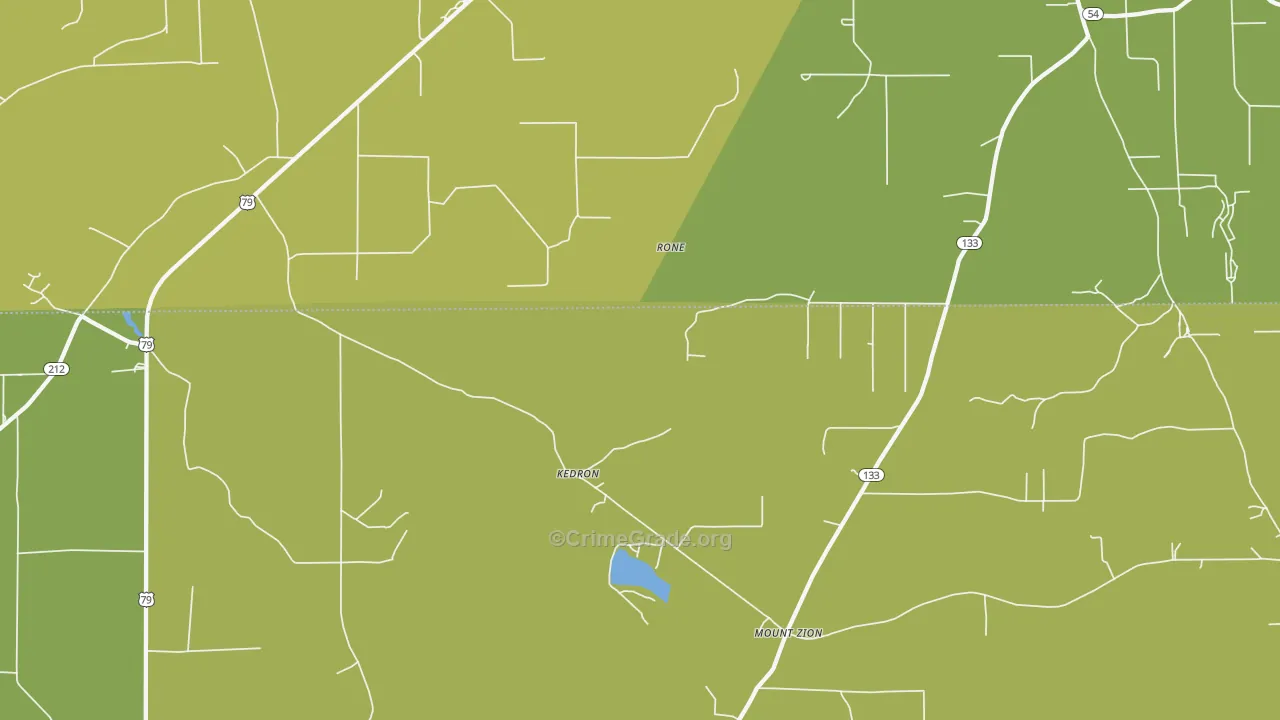 Kedron, AR Map of Burglary Rates