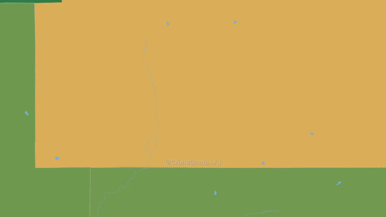 Keene, KS Map of Burglary Rates