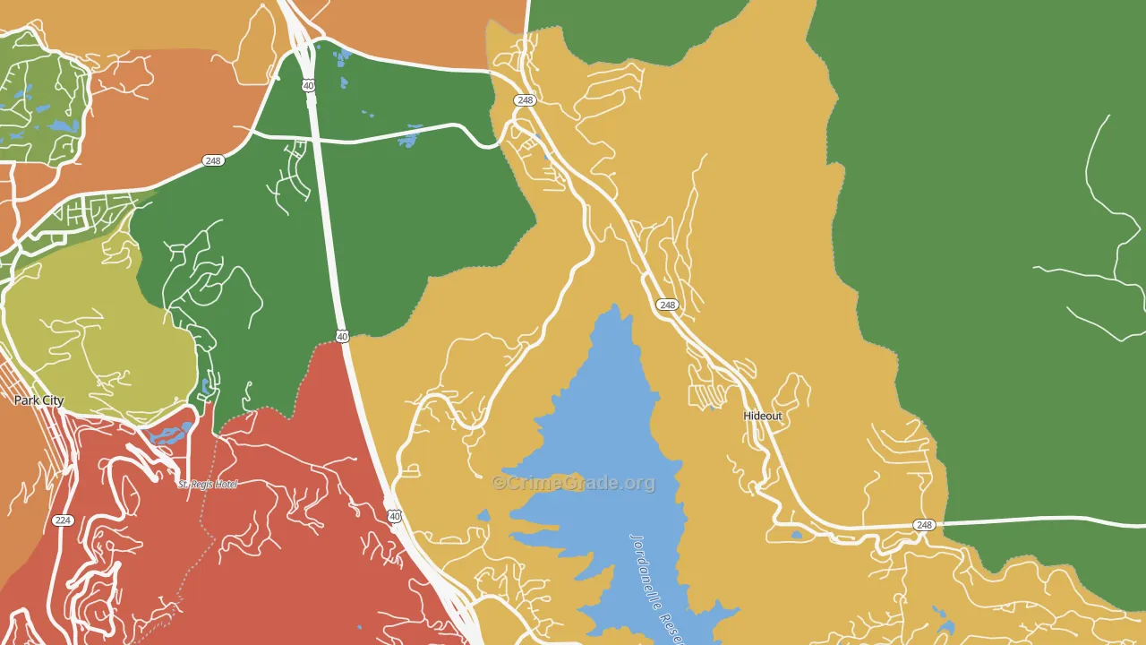 Keetley, UT Map of Burglary Rates