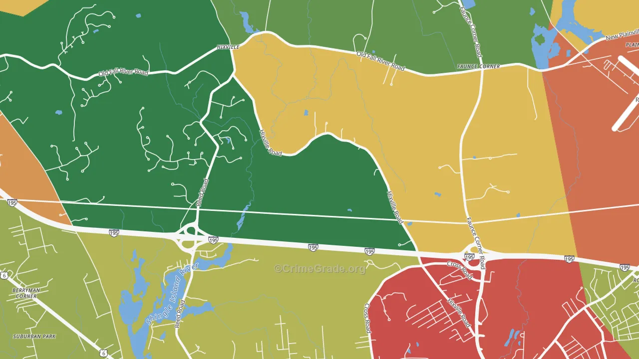 Kempton Croft, MA Map of Burglary Rates