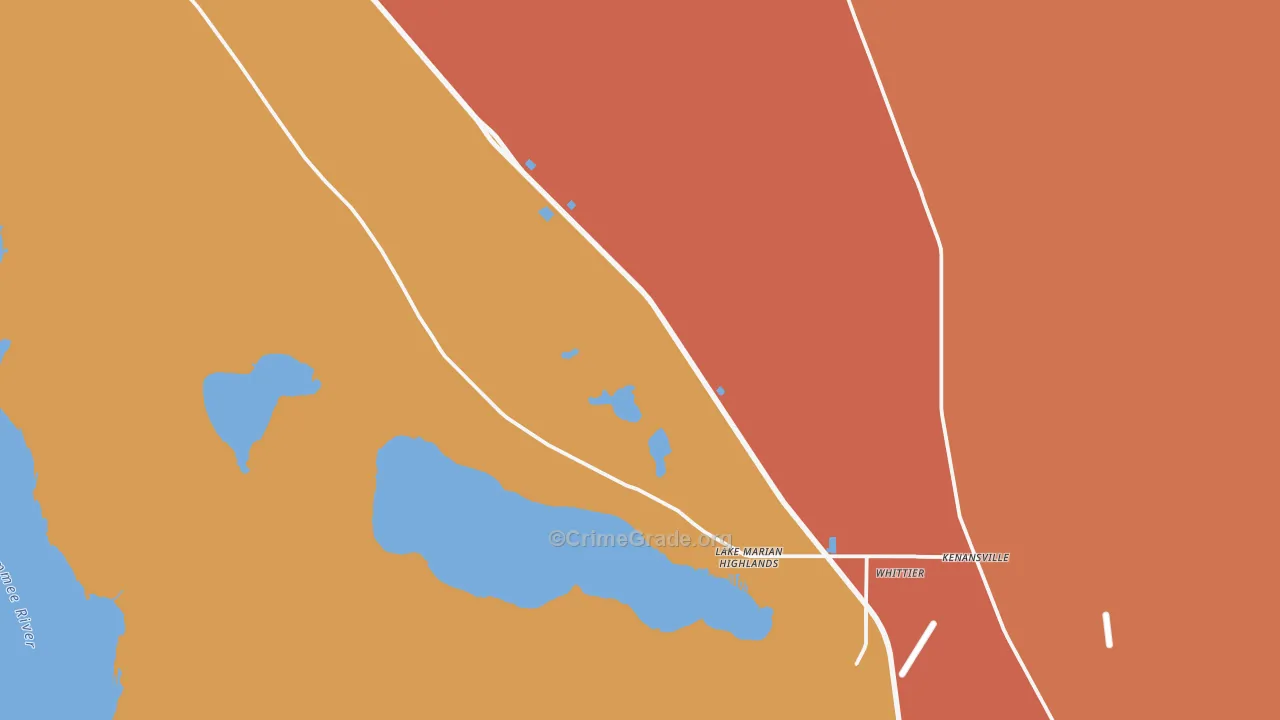 Kenansville, FL Map of Burglary Rates
