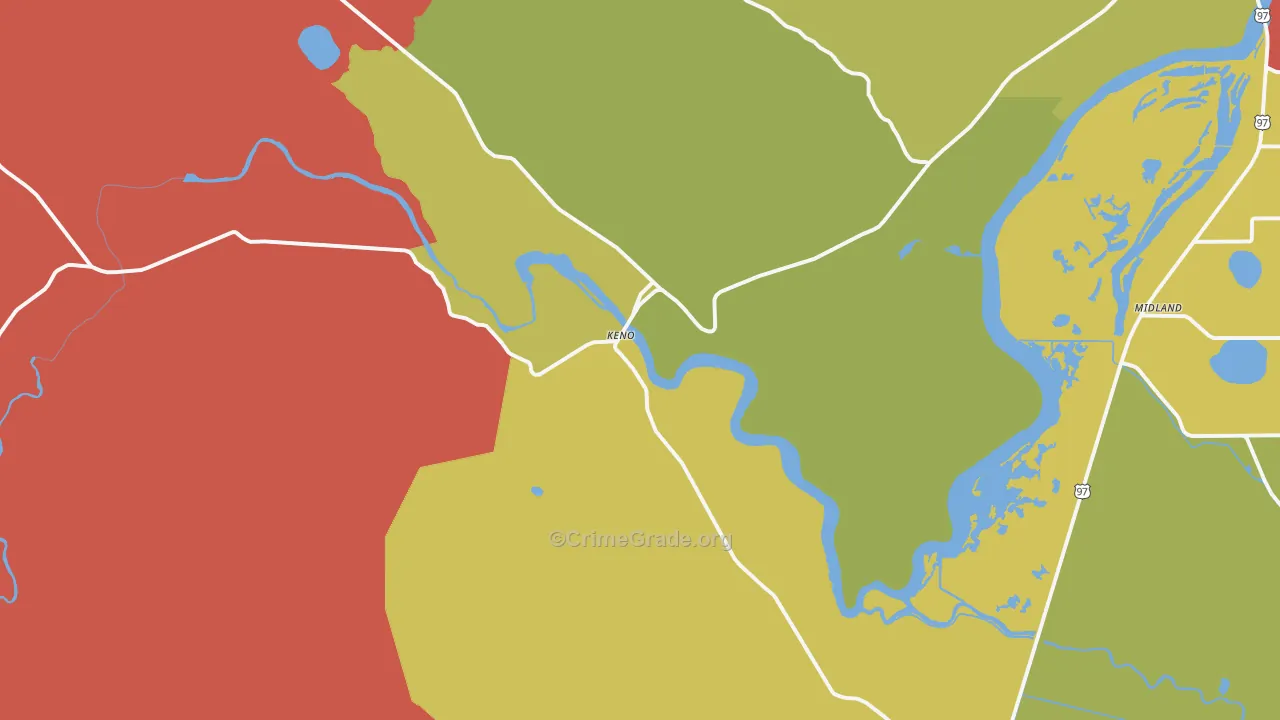 Keno, OR Map of Burglary Rates