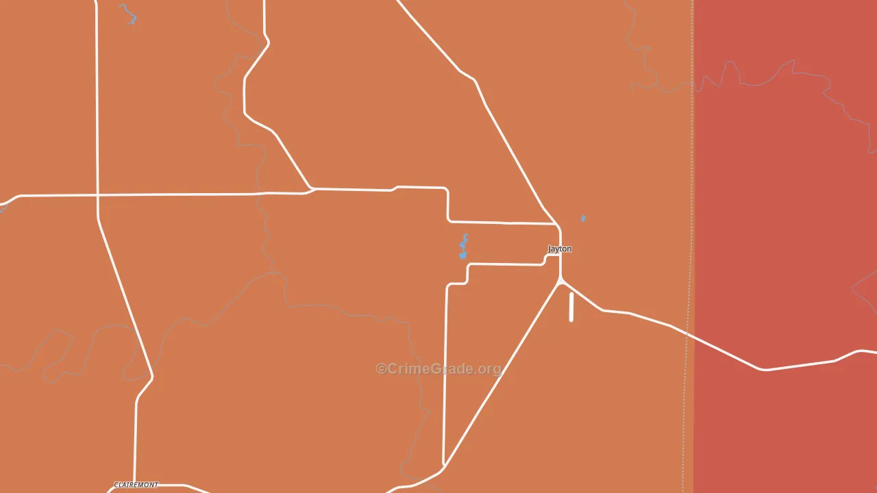 Kent County, TX Map of Burglary Rates