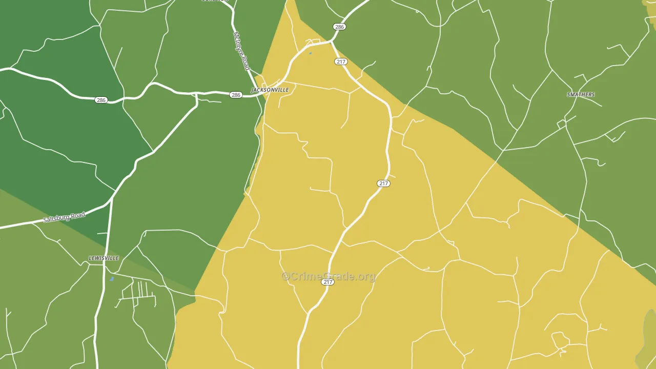 Kent, PA Map of Burglary Rates