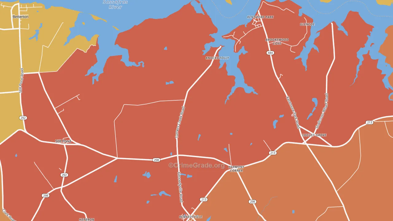 Kentmore Park, MD Map of Burglary Rates