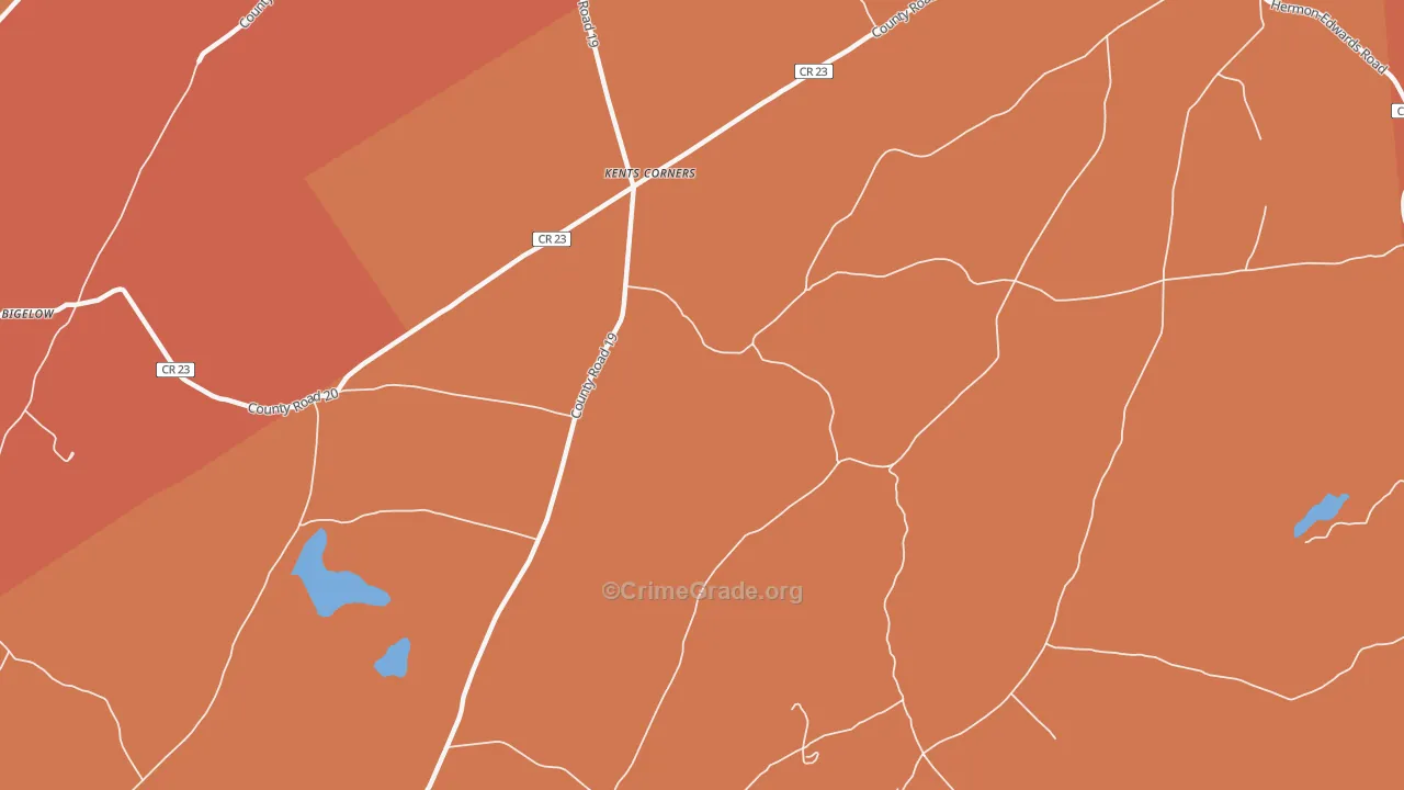 Kents Corners, NY Map of Burglary Rates