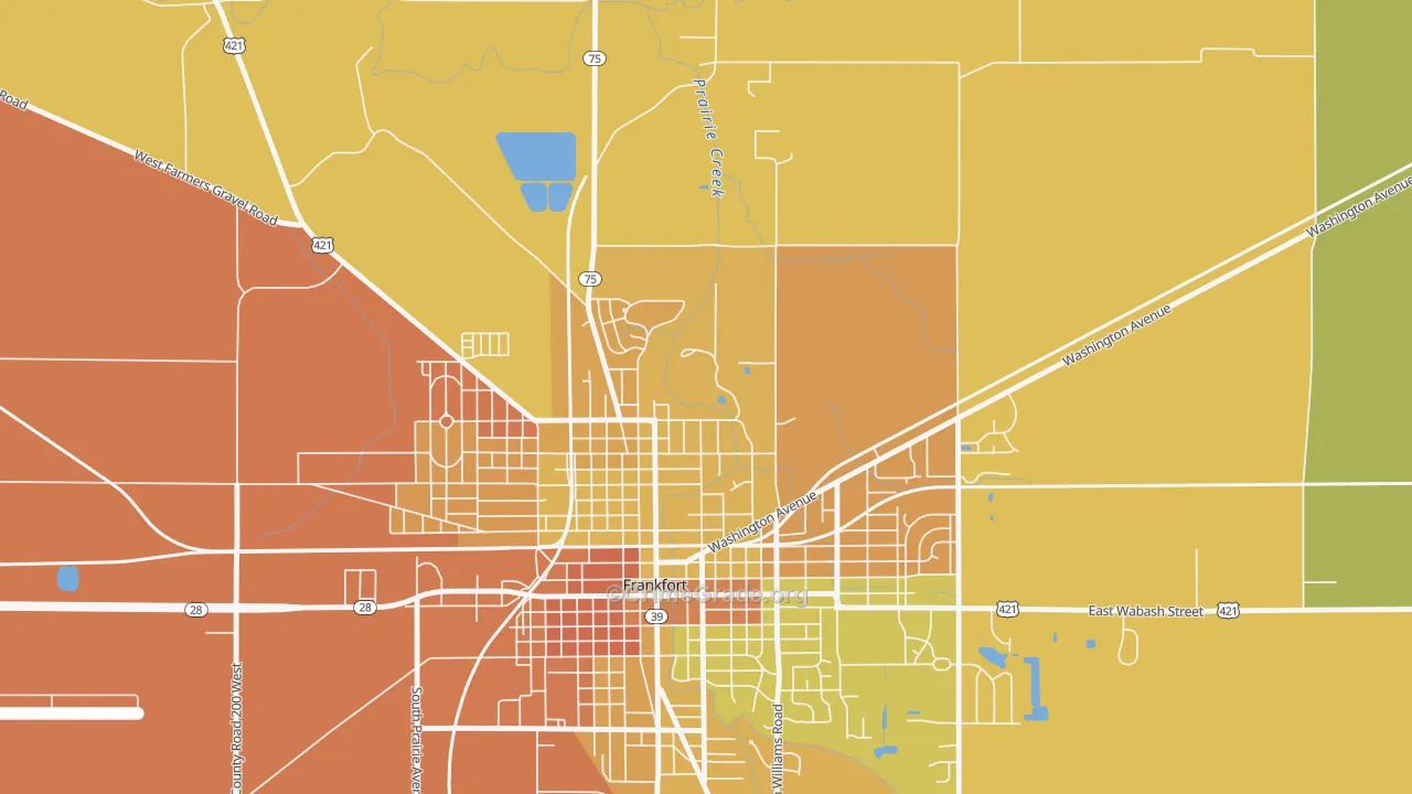 Kentwood, IN Map of Burglary Rates