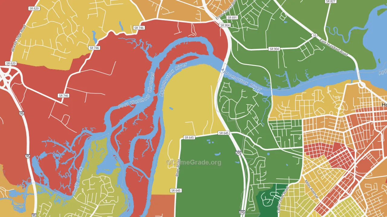 Kenwood, VA Map of Burglary Rates