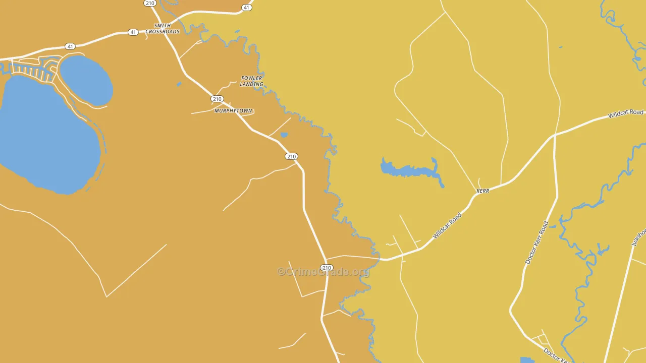 Kerr, NC Map of Burglary Rates