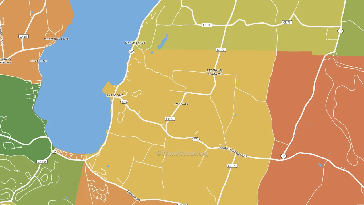 Ketchums Corner, NY Map of Burglary Rates