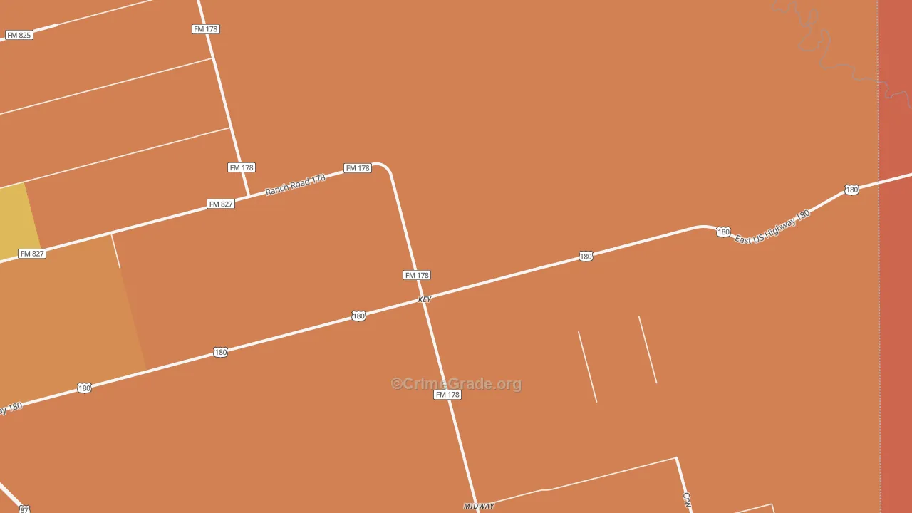 Key, TX Map of Burglary Rates