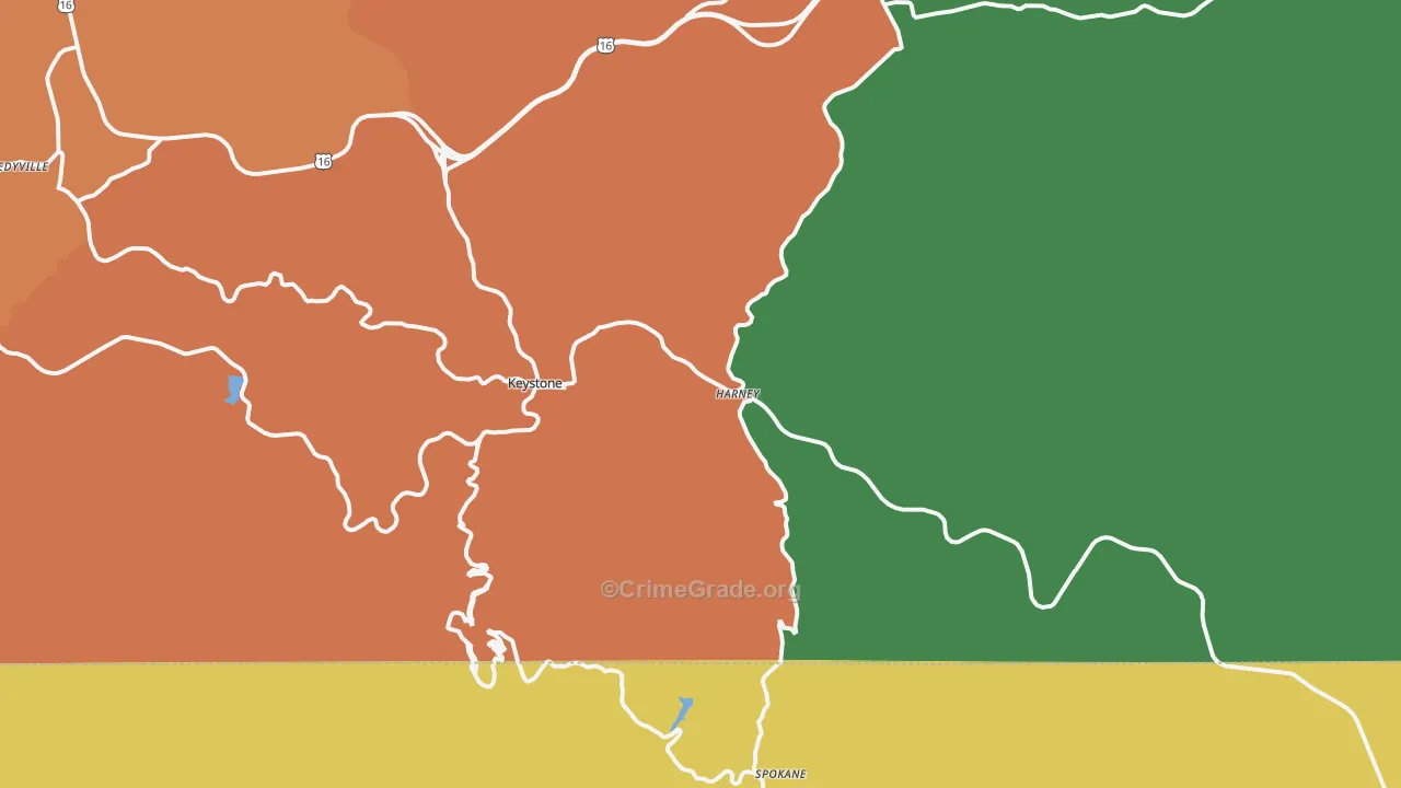 Keystone, SD Map of Burglary Rates