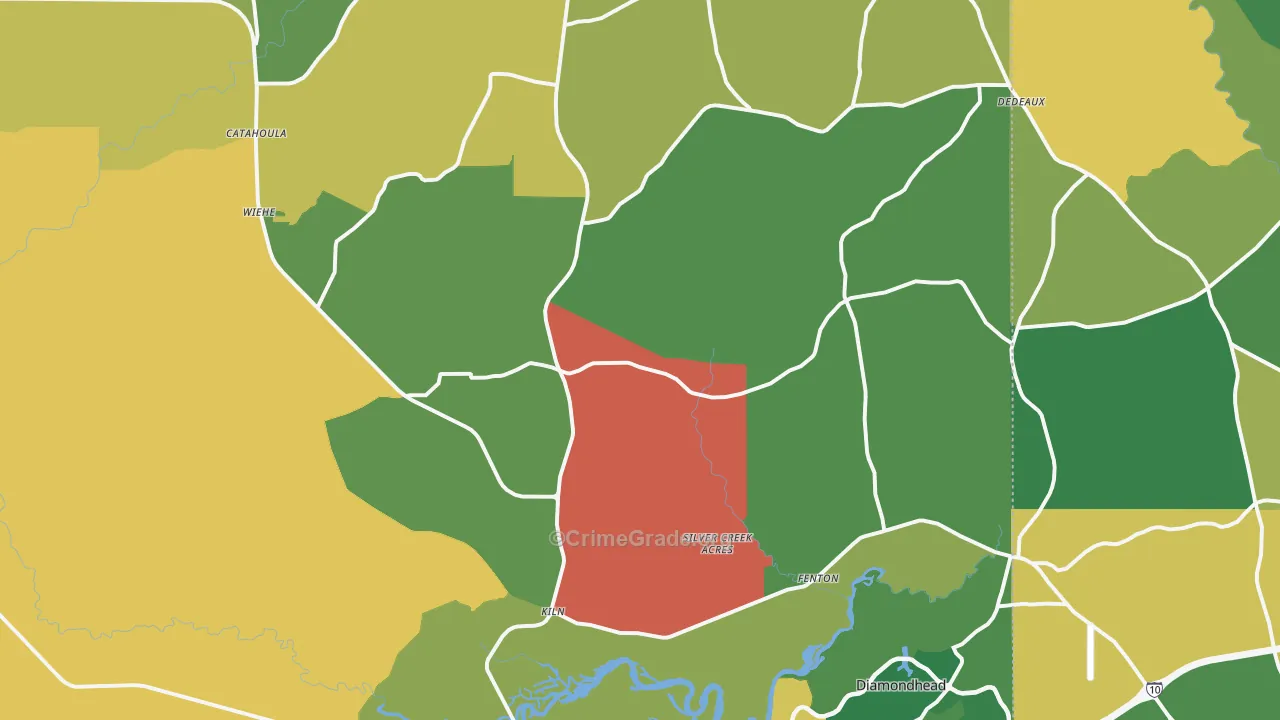 Kiln, MS Map of Burglary Rates