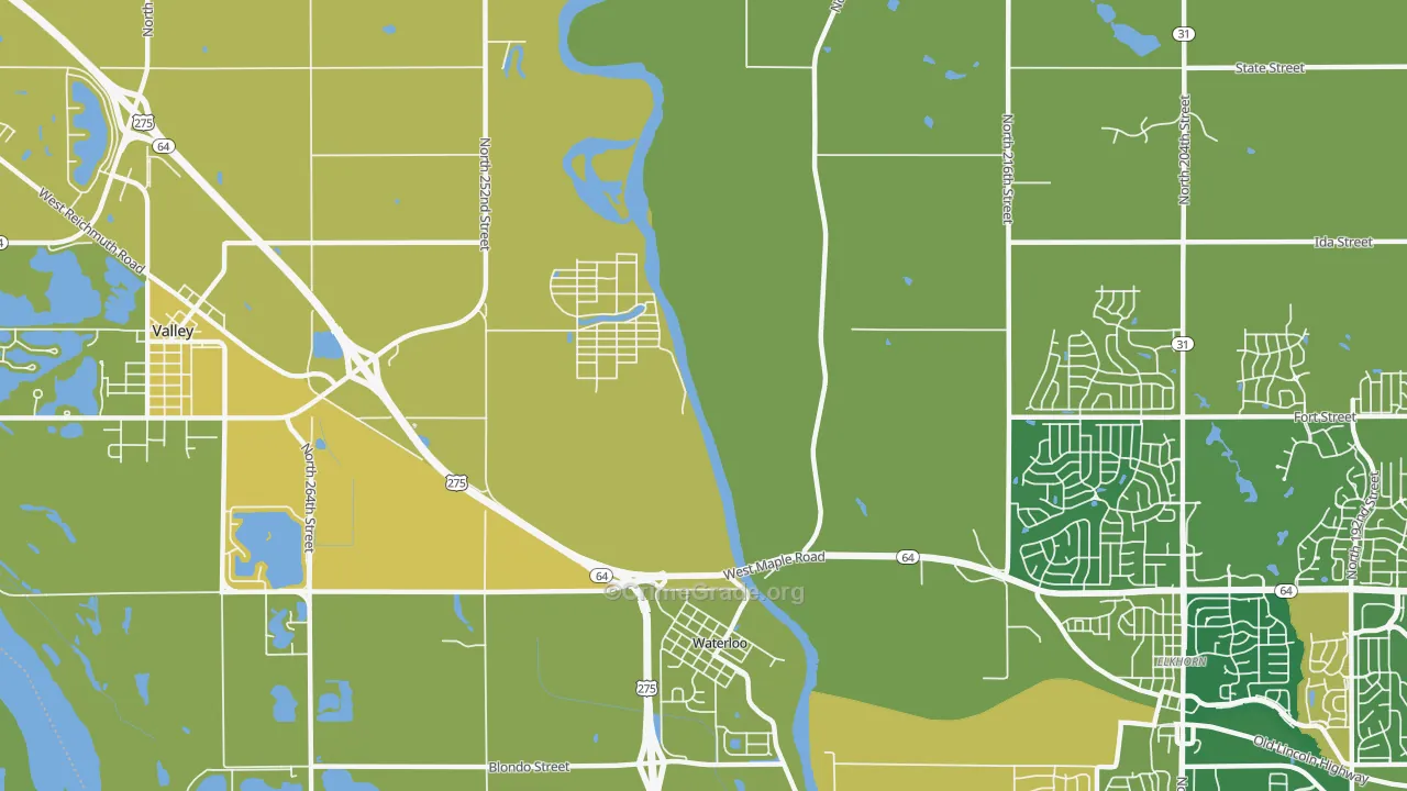 King Lake, NE Map of Burglary Rates