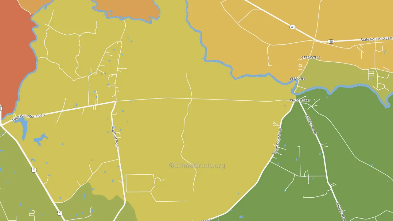 Kings Ferry, FL Map of Burglary Rates